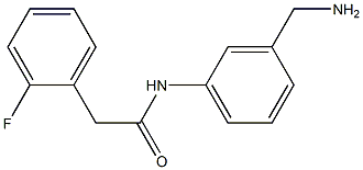 N-[3-(aminomethyl)phenyl]-2-(2-fluorophenyl)acetamide Struktur