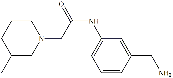 N-[3-(aminomethyl)phenyl]-2-(3-methylpiperidin-1-yl)acetamide Struktur