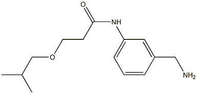 N-[3-(aminomethyl)phenyl]-3-(2-methylpropoxy)propanamide Struktur