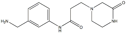 N-[3-(aminomethyl)phenyl]-3-(3-oxopiperazin-1-yl)propanamide Struktur