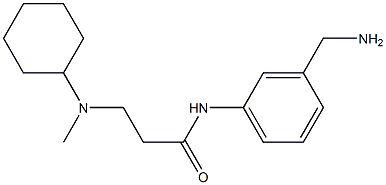 N-[3-(aminomethyl)phenyl]-3-[cyclohexyl(methyl)amino]propanamide Struktur