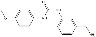 N-[3-(aminomethyl)phenyl]-N'-(4-methoxyphenyl)urea Struktur