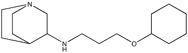 N-[3-(cyclohexyloxy)propyl]-1-azabicyclo[2.2.2]octan-3-amine Struktur