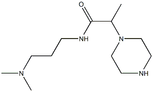 N-[3-(dimethylamino)propyl]-2-(piperazin-1-yl)propanamide Struktur