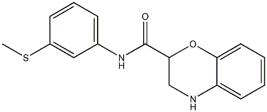 N-[3-(methylsulfanyl)phenyl]-3,4-dihydro-2H-1,4-benzoxazine-2-carboxamide Struktur