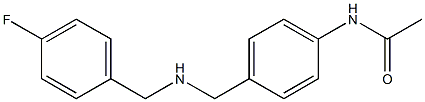 N-[4-({[(4-fluorophenyl)methyl]amino}methyl)phenyl]acetamide Struktur