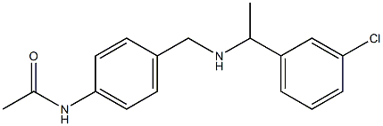 N-[4-({[1-(3-chlorophenyl)ethyl]amino}methyl)phenyl]acetamide Struktur