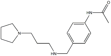 N-[4-({[3-(pyrrolidin-1-yl)propyl]amino}methyl)phenyl]acetamide Struktur