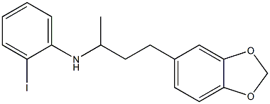 N-[4-(2H-1,3-benzodioxol-5-yl)butan-2-yl]-2-iodoaniline Struktur