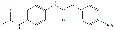 N-[4-(acetylamino)phenyl]-2-(4-aminophenyl)acetamide Struktur