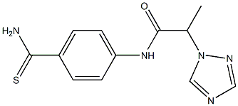 N-[4-(aminocarbonothioyl)phenyl]-2-(1H-1,2,4-triazol-1-yl)propanamide Struktur