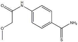 N-[4-(aminocarbonothioyl)phenyl]-2-methoxyacetamide Struktur