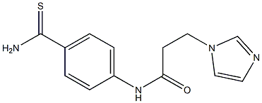 N-[4-(aminocarbonothioyl)phenyl]-3-(1H-imidazol-1-yl)propanamide Struktur