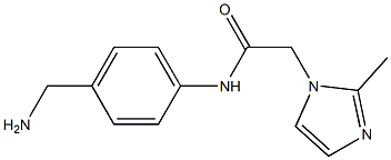 N-[4-(aminomethyl)phenyl]-2-(2-methyl-1H-imidazol-1-yl)acetamide Struktur