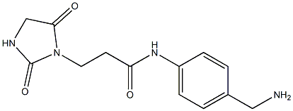 N-[4-(aminomethyl)phenyl]-3-(2,5-dioxoimidazolidin-1-yl)propanamide Struktur