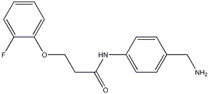 N-[4-(aminomethyl)phenyl]-3-(2-fluorophenoxy)propanamide Struktur