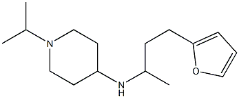 N-[4-(furan-2-yl)butan-2-yl]-1-(propan-2-yl)piperidin-4-amine Struktur