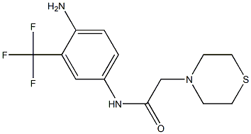 N-[4-amino-3-(trifluoromethyl)phenyl]-2-(thiomorpholin-4-yl)acetamide Struktur