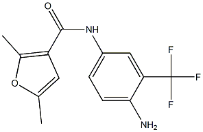 N-[4-amino-3-(trifluoromethyl)phenyl]-2,5-dimethyl-3-furamide Struktur