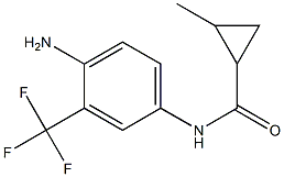 N-[4-amino-3-(trifluoromethyl)phenyl]-2-methylcyclopropanecarboxamide Struktur