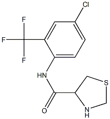 N-[4-chloro-2-(trifluoromethyl)phenyl]-1,3-thiazolidine-4-carboxamide Struktur