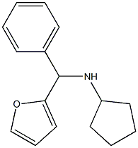 N-[furan-2-yl(phenyl)methyl]cyclopentanamine Struktur