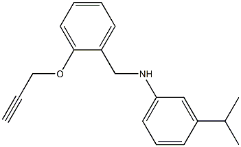 N-{[2-(prop-2-yn-1-yloxy)phenyl]methyl}-3-(propan-2-yl)aniline Struktur