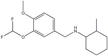 N-{[3-(difluoromethoxy)-4-methoxyphenyl]methyl}-2-methylcyclohexan-1-amine Struktur