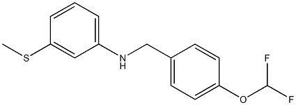 N-{[4-(difluoromethoxy)phenyl]methyl}-3-(methylsulfanyl)aniline Struktur