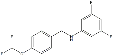 N-{[4-(difluoromethoxy)phenyl]methyl}-3,5-difluoroaniline Struktur