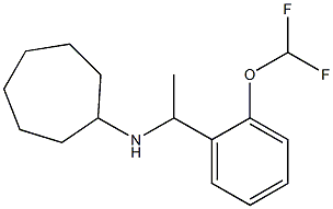 N-{1-[2-(difluoromethoxy)phenyl]ethyl}cycloheptanamine Struktur