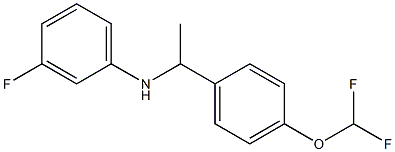 N-{1-[4-(difluoromethoxy)phenyl]ethyl}-3-fluoroaniline Struktur