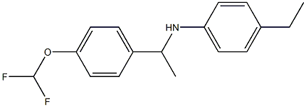 N-{1-[4-(difluoromethoxy)phenyl]ethyl}-4-ethylaniline Struktur