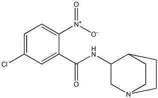 N-{1-azabicyclo[2.2.2]octan-3-yl}-5-chloro-2-nitrobenzamide Struktur