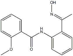 N-{2-[(1E)-N-hydroxyethanimidoyl]phenyl}-2-methoxybenzamide Struktur