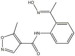 N-{2-[(1E)-N-hydroxyethanimidoyl]phenyl}-5-methylisoxazole-4-carboxamide Struktur