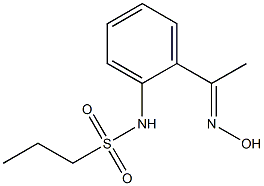 N-{2-[(1E)-N-hydroxyethanimidoyl]phenyl}propane-1-sulfonamide Struktur