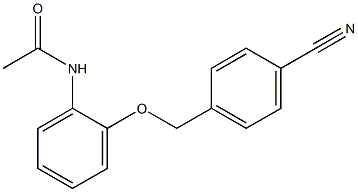 N-{2-[(4-cyanobenzyl)oxy]phenyl}acetamide Struktur