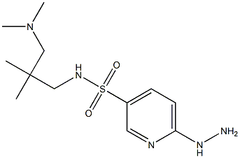 N-{2-[(dimethylamino)methyl]-2-methylpropyl}-6-hydrazinylpyridine-3-sulfonamide Struktur