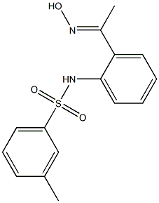 N-{2-[1-(hydroxyimino)ethyl]phenyl}-3-methylbenzene-1-sulfonamide Struktur