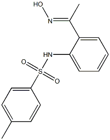 N-{2-[1-(hydroxyimino)ethyl]phenyl}-4-methylbenzene-1-sulfonamide Struktur