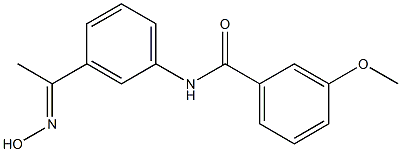 N-{3-[(1E)-N-hydroxyethanimidoyl]phenyl}-3-methoxybenzamide Struktur