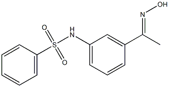 N-{3-[(1E)-N-hydroxyethanimidoyl]phenyl}benzenesulfonamide Struktur