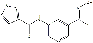 N-{3-[(1E)-N-hydroxyethanimidoyl]phenyl}thiophene-3-carboxamide Struktur