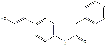 N-{4-[(1E)-N-hydroxyethanimidoyl]phenyl}-2-phenylacetamide Struktur