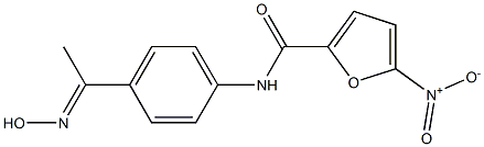 N-{4-[(1E)-N-hydroxyethanimidoyl]phenyl}-5-nitro-2-furamide Struktur