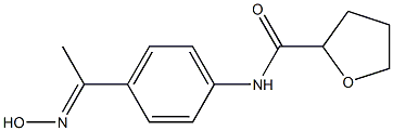 N-{4-[(1E)-N-hydroxyethanimidoyl]phenyl}tetrahydrofuran-2-carboxamide Struktur