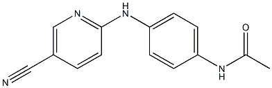 N-{4-[(5-cyanopyridin-2-yl)amino]phenyl}acetamide Struktur