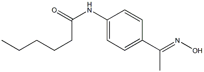 N-{4-[1-(hydroxyimino)ethyl]phenyl}hexanamide Struktur