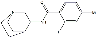 N-1-azabicyclo[2.2.2]oct-3-yl-4-bromo-2-fluorobenzamide Struktur